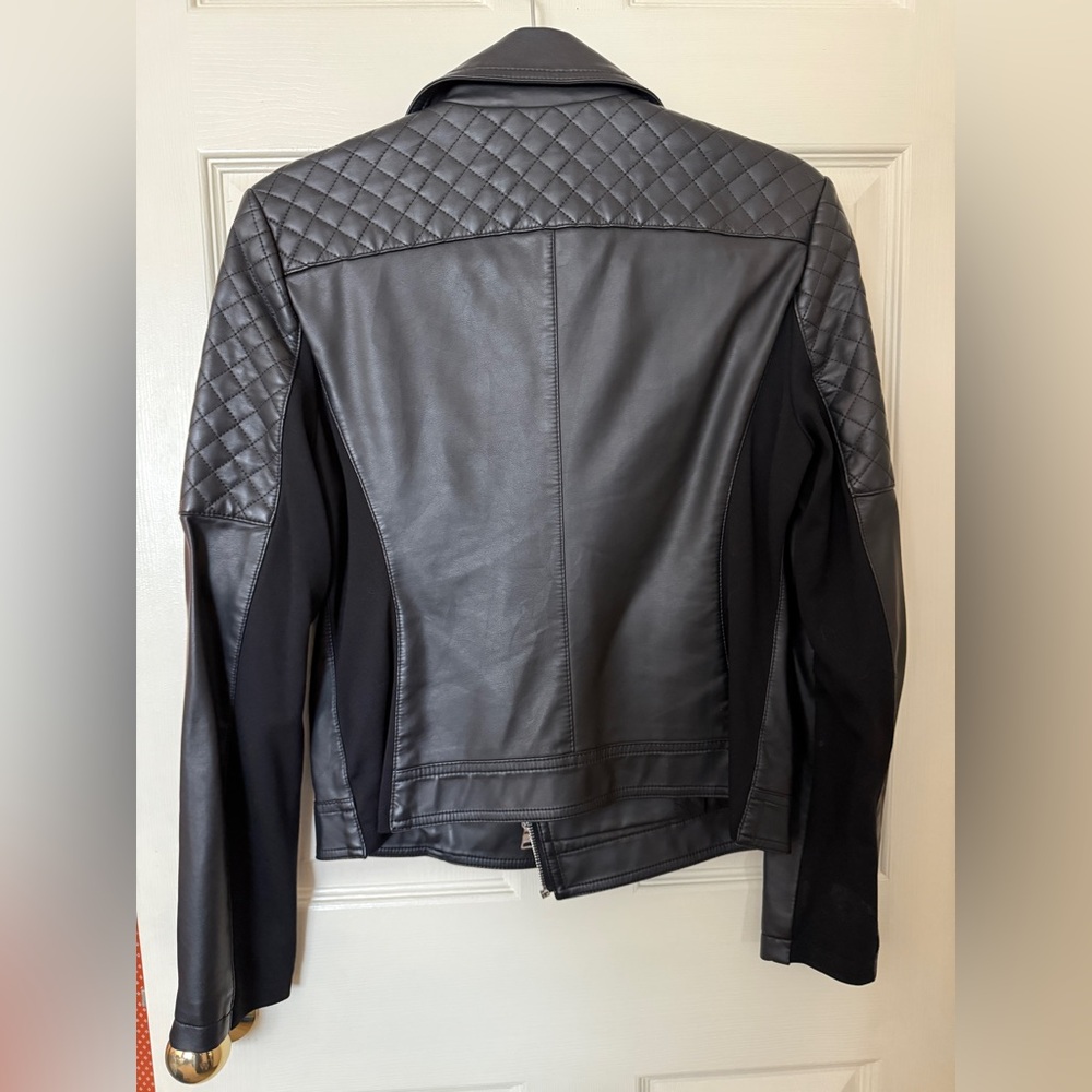 Express Black Leather Moto Jacket - Picture 4 of 4